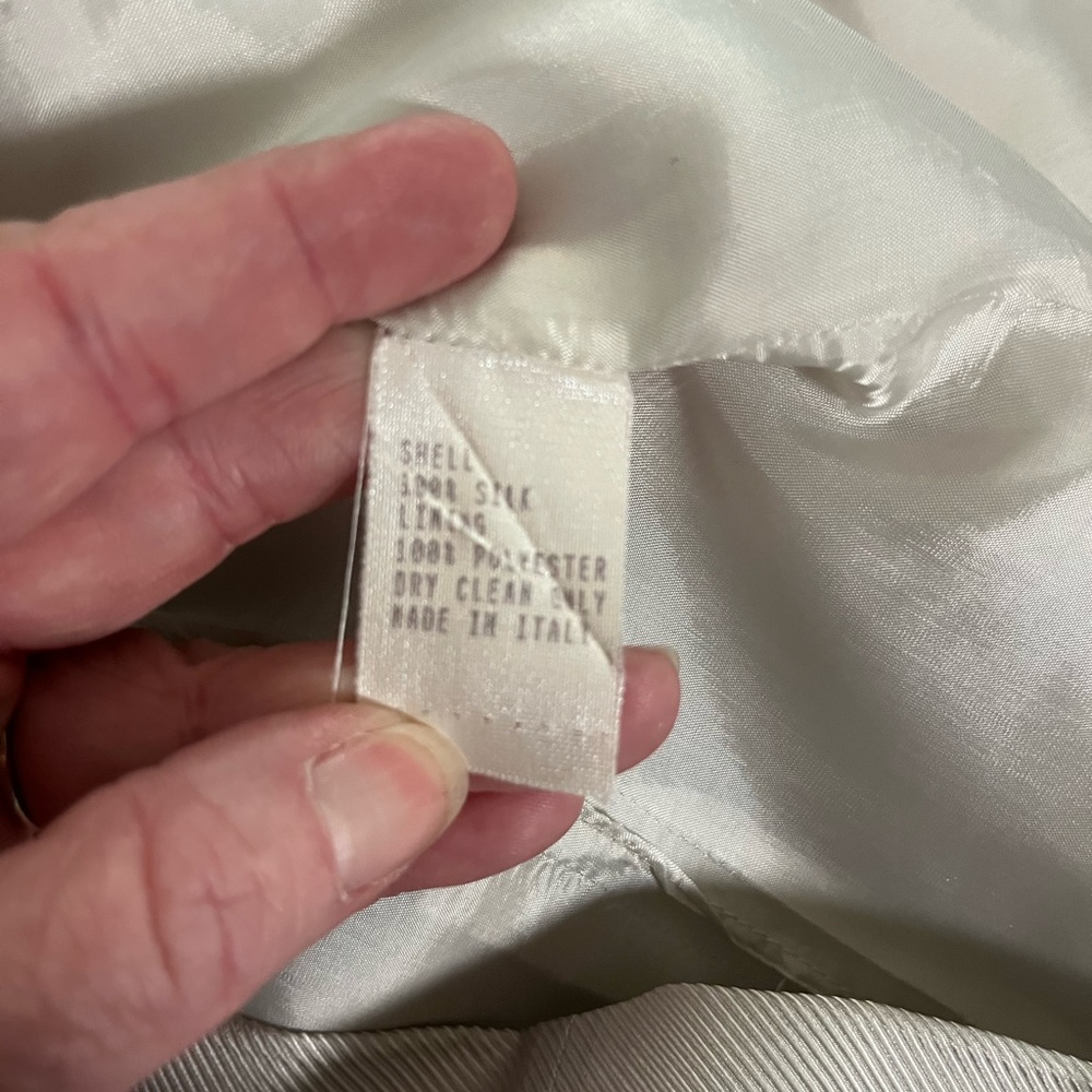 Carolina Herrera Silver Button Down Jacket - image 7
